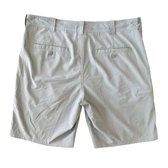Columbia Global Adventure Shorts Mens 36 Lightweight Stretch Omni Shield Tan - Picture 3 of 7